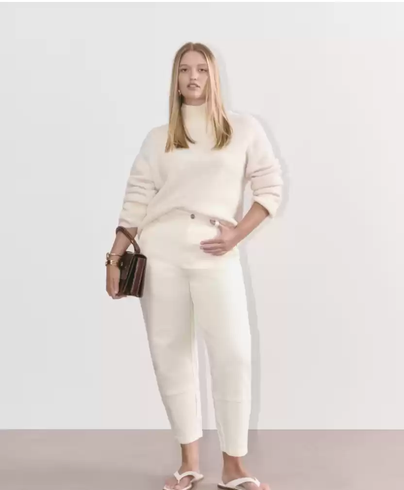 The Utility Barrel Pant Bone - Everlane